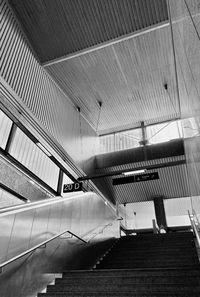 Low angle view of staircase in building