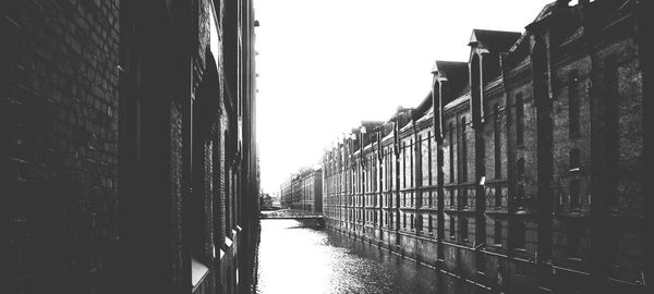 View of canal in city