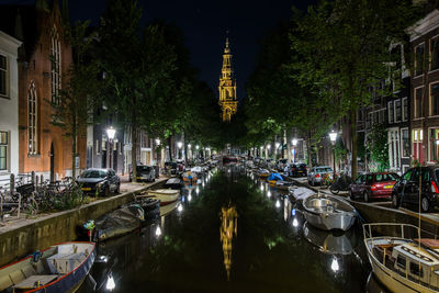 View of canal along buildings