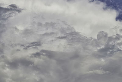 Low angle view of clouds in sky