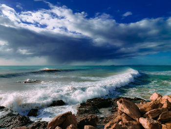 Scenic view of sea against sky