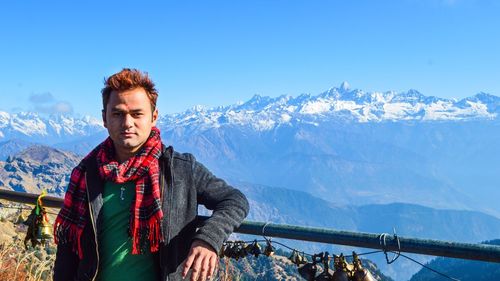 Tourists on mountain