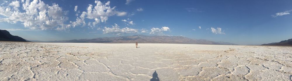 Panoramic view of desert against sky
