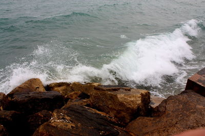 Scenic view of sea waves