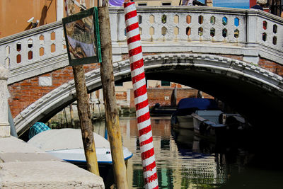 Bridge over river in city