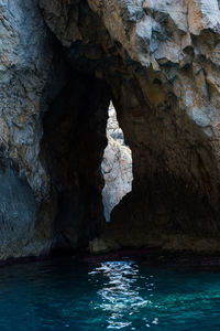 Rock formations in sea