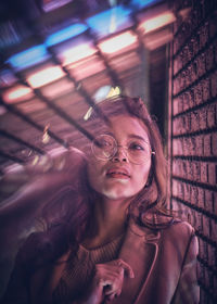 Close-up of young woman