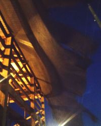 Low angle view of illuminated building