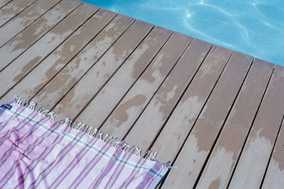 High angle view of swimming pool