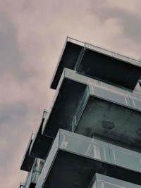 Low angle view of modern building against sky
