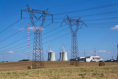 Scenic view of field against clear sky