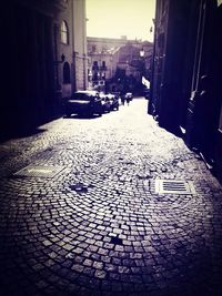 Narrow street in city