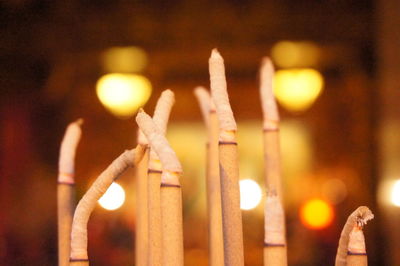 Close-up of incense stick