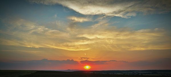 Sunset over landscape