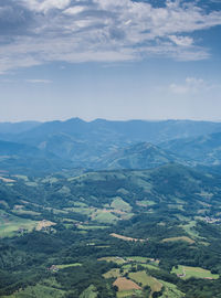 Aerial view of landscape against sky