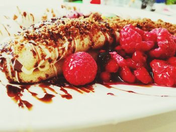 Close-up of dessert in plate