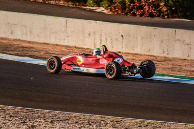 Racecar on sports track