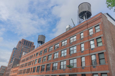 Low angle view of buildings against sky