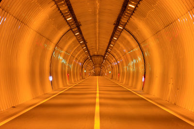 Illuminated underground walkway