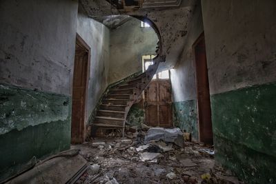 Interior of abandoned building