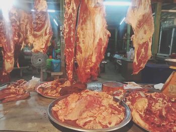 Close-up of food for sale in market