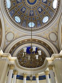 Low angle view of ceiling of building