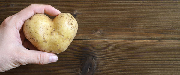 Close-up of hand holding bread