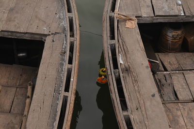 High angle view of people working at construction site