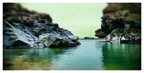 Rocks in sea