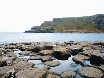 Rock formations in sea