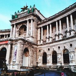 Low angle view of historical building