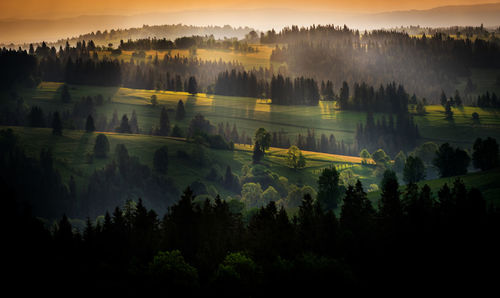 Scenic view of sky at sunset