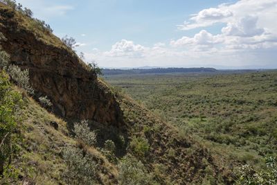 The volcanic rock formations at menengai crater, nakuru, rift valley, kenya