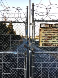 Close-up of chainlink fence