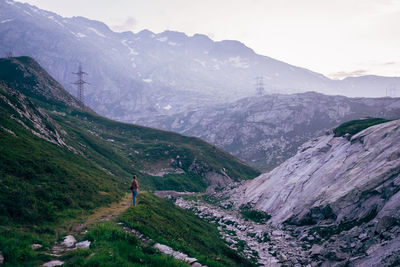 Man standing on mountain