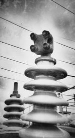 Low angle view of statue against sky