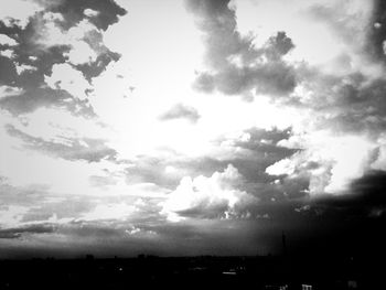 Low angle view of cloudy sky