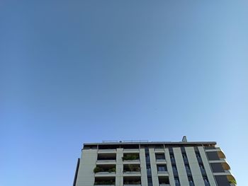 Low angle view of building against clear sky