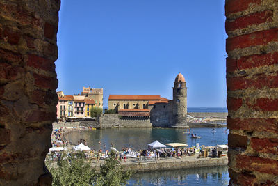 Church of our lady of the angels, seen from the royal castle of collioure