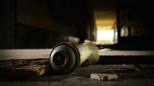 Close-up of abandoned building