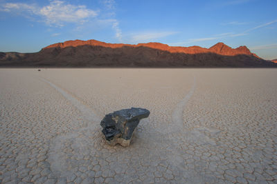 Scenic view of desert against sky