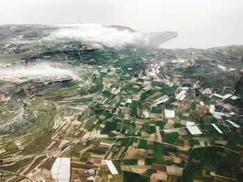 Aerial view of buildings in city