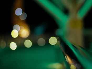 Defocused image of illuminated lights