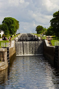 Scenic view of river against sky