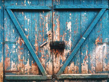 Full frame shot of rusty metal door