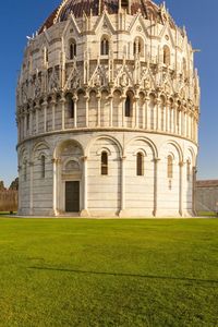 Facade of historical building in pisa