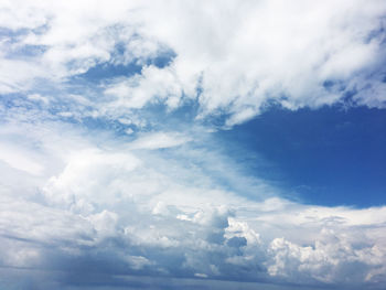 Low angle view of clouds in sky