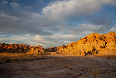 Scenic view of desert against sky