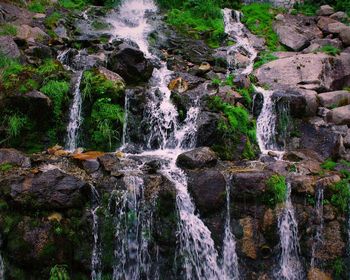 Scenic view of waterfall