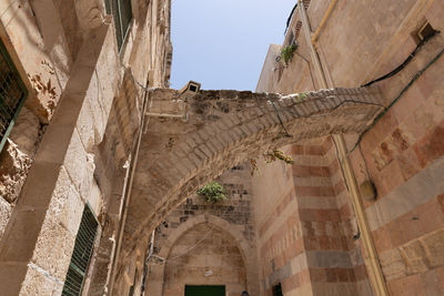 Low angle view of historical building against sky